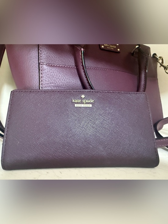 kate spade Handbags - kate spade Plum Leather Wallet